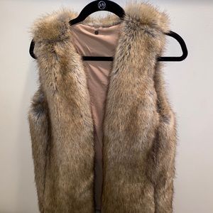 Faux fur vest
